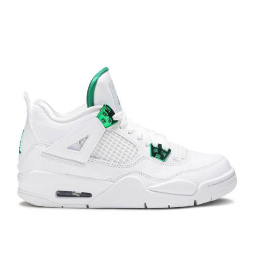  AIR JORDAN JORDAN 4 RETRO GS 'GREEN METALLIC' / WHITE PINE GREEN MET...