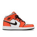 【 AIR JORDAN AIR JORDAN 1 MID SE GS 'TURF ORANGE' / TURF ORANGE BLACK WHITE 】 ナイキ ミッド ターフ 橙 オレンジ 黒色 ブラック 白色 ホワイト エアジョーダン ジュニア キッズ ベビー マタニティ スニーカー