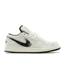 【 AIR JORDAN JORDAN 1 LOW SE GS 'PAINT SPLATTER' / SAIL BLACK TOTAL ORANGE 】 ナイキ...