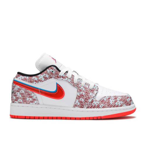 【 AIR JORDAN JORDAN 1 LOW SE GS 'TAKE FLIGHT' / WHITE BLUE HERO BRIGHT CRIMSON 】 ナイキ 白色 ホワイト 青色 ブルー クリムゾン エアジョーダン ジュニア キッズ ベビー マタニティ スニーカー