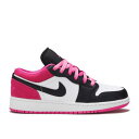 【 AIR JORDAN AIR JORDAN 1 LOW SE GS 'BLACK ACTIVE FUCHSIA' / BLACK BLACK ACTIVE FUCHSIA 】 ナイキ 黒色 ブラック エアジョーダン ジュニア キッズ ベビー マタニティ スニーカー