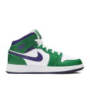 【 AIR JORDAN AIR JORDAN 1 MID GS 'HULK' / ALOE VERDE COURT PURPLE WHITE 】 ナイキ ミッド コート 紫 パープル 白色 ホワイト エアジョーダン ジュニア キッズ ベビー マタニティ スニーカー