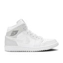 【 AIR JORDAN AIR JORDAN 1 MID SE GS 'SWOOSH LOGO - GREY CAMO' / WHITE PHOTON DUST GREY FOG 】 ナイキ ミッド ロゴ 灰色 グレー 白色 ホワイト エアジョーダン ジュニア キッズ ベビー マタニティ スニーカー