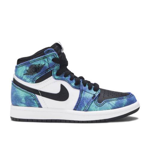 楽天スニケス【 AIR JORDAN AIR JORDAN 1 RETRO HIGH OG PS 'TIE-DYE' / WHITE BLACK AURORA GREEN 】 ナイキ ハイ 白色 ホワイト 黒色 ブラック 緑 グリーン エアジョーダン 'TIEDYE' ジュニア キッズ ベビー マタニティ スニーカー