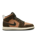 【 AIR JORDAN AIR JORDAN 1 MID SE PS 'EARTH TONE' / DARK CHOCOLATE CRIMSON BLISS ARCHAEO BROWN BLACK SAIL 】 ナイキ ミッド クリムゾン 茶色 ブラウン 黒色 ブラック エアジョーダン ジュニア キッズ ベビー マタニテ