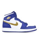 【 AIR JORDAN AIR JORDAN 1 RETRO HIGH BG 'DEEP ROYAL BLUE' / DEEP ROYAL BLUE METALLIC GLD CN-WHITE-IN 】 ナイキ ハイ ディープ 青色 ブルー エアジョーダン ジュニア キッズ ベビー マタニティ スニーカー