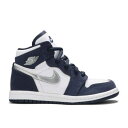 【 AIR JORDAN AIR JORDAN 1 RETRO HIGH CO.JP TD 'MIDNIGHT NAVY' / WHITE MIDNIGHT NAVY METALLIC 】 ナイキ ハイ 白色 ホワイト 紺色 ネイビー エアジョーダン ベビー