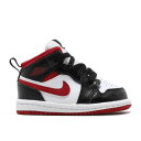 【 AIR JORDAN JORDAN 1 MID TD 'BLACK GYM RED' / WHITE GYM RED BLACK 】 ナイキ ミッド 白色 ホワイト 赤 レッド 黒色 ブラック エアジョーダン ベビー
