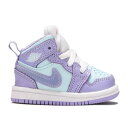 【 AIR JORDAN AIR JORDAN 1 MID TD 'PURPLE PULSE' / PURPLE PULSE ARCTIC PUNCH GLACIER BLUE 】 ナイキ ミッド 紫 パープル 青色 ブルー エアジョーダン ベビー