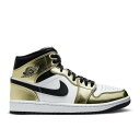 【 AIR JORDAN JORDAN 1 MID SE PS 'METALLIC GOLD' / METALLIC GOLD WHITE BLACK BLACK 】 ナイキ ミッド ゴールド 白色 ホワイト 黒色 ブラック エアジョーダン ジュニア キッズ ベビー マタニティ スニーカー(4)
