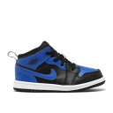 【 AIR JORDAN AIR JORDAN 1 MID TD 'HYPER ROYAL' / BLACK HYPER ROYAL WHITE 】 ナイキ ミッド 黒色 ブラック 白色 ホワイト エアジョーダン ベビー