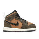 【 AIR JORDAN AIR JORDAN 1 MID SE TD 'EARTH TONE' / DARK CHOCOLATE CRIMSON BLISS ARCHAEO BROWN BLACK SAIL 】 ナイキ ミッド クリムゾン 茶色 ブラウン 黒色 ブラック エアジョーダン ベビー