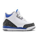 【 AIR JORDAN AIR JORDAN 3 RETRO TD 'RACER BLUE' / WHITE BLACK CEMENT GREY RACER 】 ナイキ 白色 ホワイト 黒色 ブラック 灰色 シメント グレー エアジョーダン ベビー