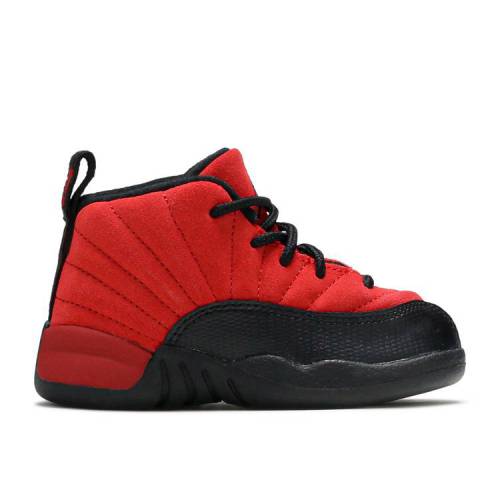 【 AIR JORDAN AIR JORDAN 12 RETRO TD 'REVERSE FLU GAME' / VARSITY RED BLACK 】 ナイキ 赤 レッド 黒色 ブラック エアジョーダン ベビー