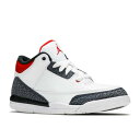 【 AIR JORDAN AIR JORDAN 3 RETRO DENIM SE PS 'FIRE RED' / WHITE FIRE RED BLACK 】 ナイキ デニム 白色 ホワイト ファイア 赤 レッド 黒色 ブラック エアジョーダン ジュニア キッズ ベビー マタニティ スニーカ 2