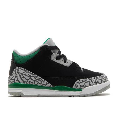 【 AIR JORDAN AIR JORDAN 3 RETRO TD 'PINE GREEN' / BLACK SILVER WHITE PINE GREEN 】 ナイキ 黒色 ブラック 銀色 シルバー 白色 ホワイト 緑 グリーン エアジョーダン ベビー