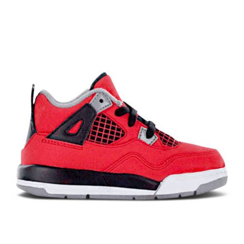 【 AIR JORDAN AIR JORDAN 4 RETRO TD 'TORO BRAVO' / FIRE RED WHITE BLACK CEMENT 】 ナイキ ファイア 赤 レッド 白色 ホワイト 黒色 ブラック 灰色 シメント エアジョーダン ベビー