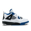 【 AIR JORDAN AIR JORDAN 4 RETRO TD 'MOTORSPORTS' / WHITE GAME ROYAL-BLACK 】 ナイキ 白色 ホワイト ゲーム エアジョーダン ゲームロイヤル 青 ブルーBLACK ベビー