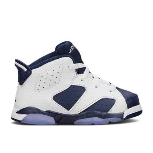 【 AIR JORDAN AIR JORDAN 6 RETRO TD 'OLYMPIC' 2012 / WHITE MIDNIGHT NAVY VARSITY RED 】 ナイキ 白色 ホワイト 紺色 ネイビー 赤 レッド エアジョーダン ベビー