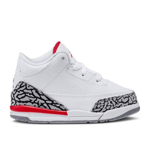 楽天スニケス【 AIR JORDAN JORDAN 3 RETRO TD 'HALL OF FAME' / WHITE FIRE RED CEMENT GREY 】 ナイキ 白色 ホワイト ファイア 赤 レッド 灰色 シメント グレー エアジョーダン ベビー