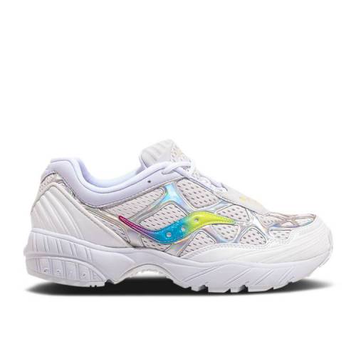 【 SAUCONY GRID WEB 'IRIDESCENT' / WHITE IRIDESCENT 】 サッカニー 白色 ホワイト スニーカー メンズ