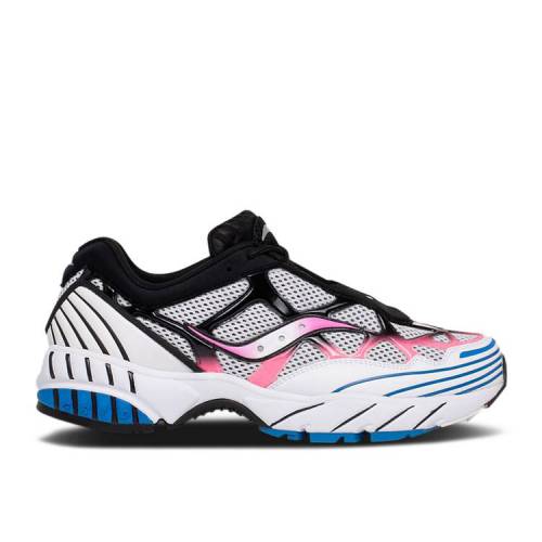【 SAUCONY GRID WEB 'PINK BLUE' / WHITE PINK BLUE 】 サッカニー 白色 ホワイト ピンク 青色 ブルー スニーカー メンズ