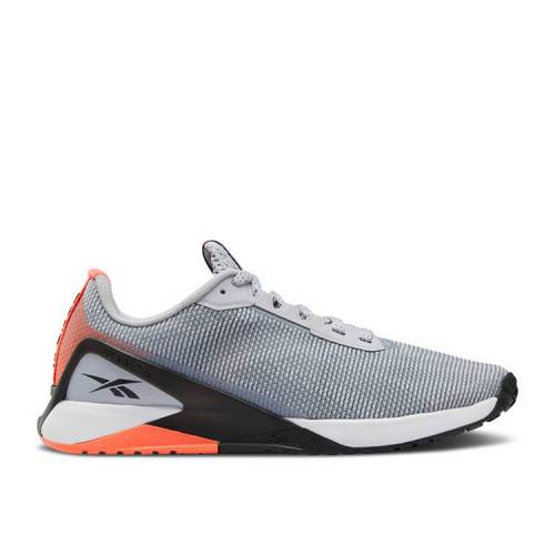 【 REEBOK WMNS NANO X1 GRIT 'GREY ORANGE FLARE' / GREY CORE BLACK ORANGE FLARE 】 リーボック ナノ 橙 オレンジ 灰色 グレー コア 黒色 ブラック スニーカー レディース