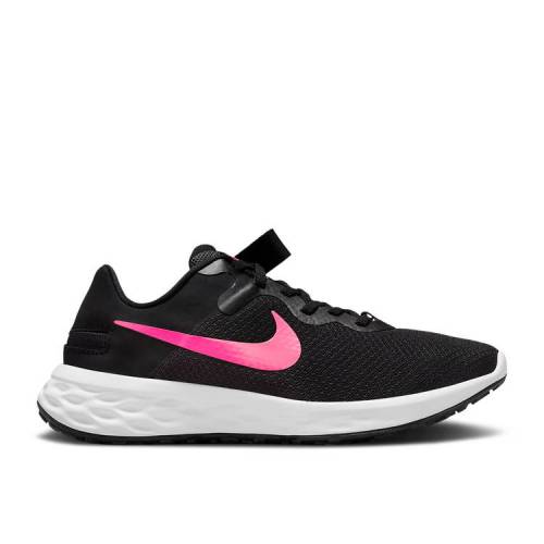 ナイキ NIKE レボリューション 黒色 ブラック 灰色 グレー ピンク 'BLACK PINK' スニーカー レディース 【 PINK NIKE WMNS REVOLUTION 6 FLYEASE NEXT NATURE HYPER BLACK IRON GREY 】