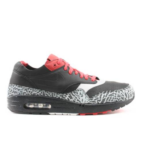 【 NIKE AIR MAX 1 NL PREMIUM 'ELEPHANT PRINT - BLACK VARSITY RED' / BLACK BLACK V...