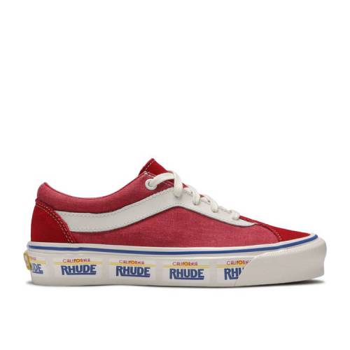 ヴァンズ VANS バンズ 赤 レッド 白色 ホワイト 'CALIFORNIA RED' スニーカー メンズ 【 VANS RED RHUDE X BOLD NI PLATE WHITE 】