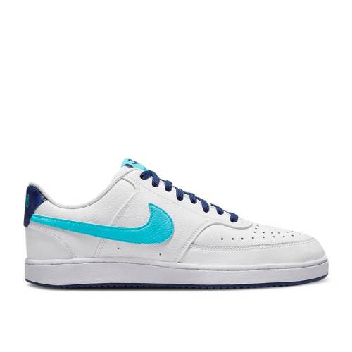 ナイキ NIKE コート 白色 ホワイト 青色 ブルー 'WHITE BLUE' スニーカー メンズ 【 NIKE COURT VISION LOW TURQUOISE WHITE BLUE VOID 】