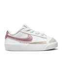 【 NIKE BLAZER LOW '77 TD 'WHITE PINK GLAZE' / WHITE WHITE PINK GLAZE 】 ブレイザー ピンク 白色 ホワイト ベビー ナイキ