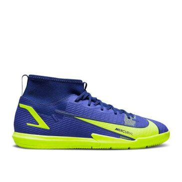 ナイキ NIKE アカデミー 青色 ブルー 'LAPIS VOLT' ジュニア キッズ 【 NIKE MERCURIAL SUPERFLY 8 ACADEMY IC GS LAPIS BLUE VOID VOLT 】