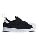 【 ADIDAS SUPERSTAR 360 J 'BLACK TEDDY BEAR FUR' / CORE BLACK CORE BLACK CLOUD 】 アディダス スーパースター コア 黒色 ブラック ジュニア キッズ ベビー マタニティ スニーカー