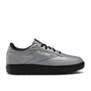 【 REEBOK WMNS CLUB C DOUBLE 'MATTE SILVER' / MATTE SILVER MATTE SILVER BLACK 】 リーボック クラブ 銀色 シルバー 黒色 ブラック スニーカー レディース