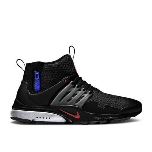 【 NIKE AIR PRESTO MID UTILITY 039 DARTH VADER 039 / BLACK TEAM RED ANTHRACITE RACER 】 プレスト ミッド 黒色 ブラック チーム 赤 レッド エア スニーカー メンズ ナイキ