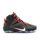 【 NIKE LEBRON 12 'COURT VISION' / BLACK BRIGHT CRIMSON WHITE 】 レブロン 黒色 ブラック クリムゾ...
