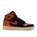 【 AIR JORDAN AIR JORDAN 1 RETRO HIGH OG GS 039 SHATTERED BACKBOARD 3.0 039 / BLACK PALE VANILLA STARFISH 】 ナイキ ハイ 黒色 ブラック エアジョーダン ジュニア キッズ ベビー マタニティ スニーカー