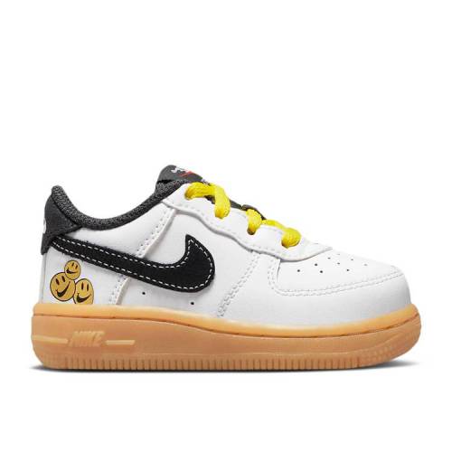  NIKE FORCE 1 LV8 TD 'GO THE EXTRA SMILE' / WHITE YELLOW STRIKE GUM LIGHT BROWN ANTHRACITE   ۥ磻   ȥ饤 㿧 ֥饦 ٥ӡ ʥ