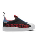 【 ADIDAS SUPERSTAR 360 X J 'BLACK BRIGHT RED' / CORE BLACK BRIGHT RED FOCUS BLUE 】 アディダス スーパースター コア 黒色 ブラック 赤 レッド 青色 ブルー ジュニア キッズ ベビー マタニティ スニーカー