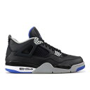 【 AIR JORDAN AIR JORDAN 4 RETRO 'MOTORSPORTS ALTERNATE' / BLACK GAME ROYAL MATTE SILVER 】 ナイキ 黒色 ブラック ゲーム 銀色 シルバー エアジョーダン ゲームロイヤル 青 ブルー スニーカー メンズ