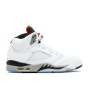 【 AIR JORDAN AIR JORDAN 5 RETRO 'WHITE CEMENT' / WHITE UNIVERSITY RED BLACK 】 ナイキ 白色 ホワイト 赤 レッド 黒色 ブラック エアジョーダン スニーカー メンズ