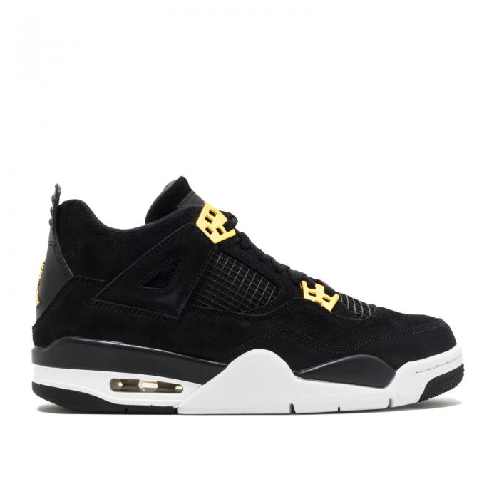 【 AIR JORDAN AIR JORDAN 4 RETRO GS 'ROYALTY' / BLACK METALLIC GOLD WHITE 】 ナイキ 黒色 ブラック ゴールド 白色 ホワイト エアジョーダン ジュニア キッズ ベビー マタニティ スニーカー