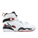 【 AIR JORDAN JORDAN 8 RETRO BG 'ALTERNATE' / WHITE GYM RED BLACK WOLF GREY 】 ナイキ 白色 ホワイト 赤 レッド 黒色 ブラック 灰色 グレー エアジョーダン ジュニア キッズ ベビー マタニティ スニーカー(4)