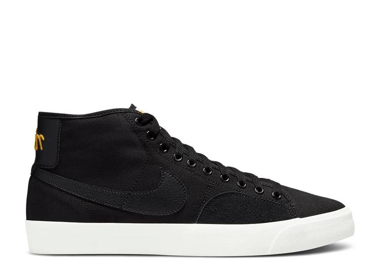 【 NIKE BLAZER COURT MID PREMIUM SB 'BLACK' / BLACK BLACK SAIL BLACK 】 ブレイザー コート ミッド プレミアム エスビー 黒色 ブラック スニーカー メンズ ナイキ