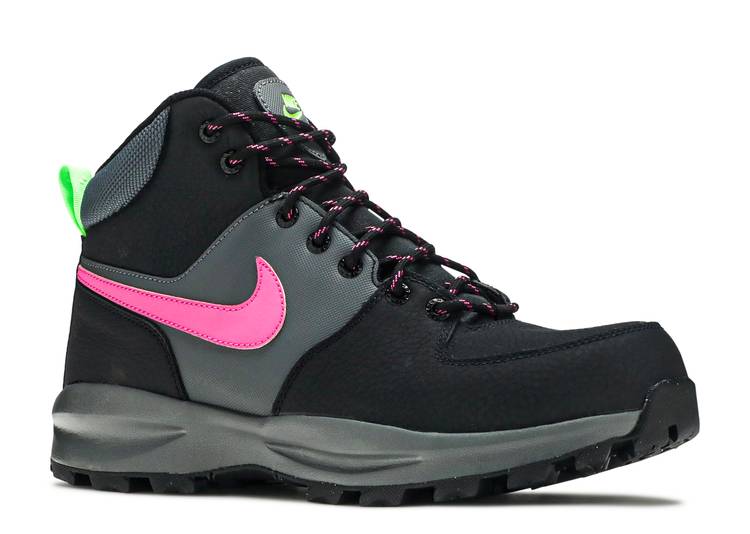 ナイキ NIKE マノア レザー 黒色 ブラック 灰色 グレー 白色 ホワイト 'BLACK FUSCHIA' スニーカー メンズ 【 NIKE MANOA LEATHER SE ACTIVE BLACK IRON GREY WHITE FUCHSIA 】