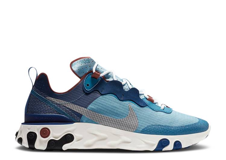 ナイキ NIKE リアクト エレメント 青色 ブルー 白色 ホワイト 緑 グリーン 'COASTAL BLUE' スニーカー メンズ 【 GREEN NIKE REACT ELEMENT 55 COASTAL BLUE WHITE CERULEAN ABYSS 】