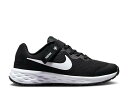 【 NIKE REVOLUTION 6 FLYEASE GS 'BLACK WHITE' / BLACK DARK SMOKE GREY WHITE 】 レボリューション 黒色 ブラック 灰色 グレー 白色 ホワイト ジュニア キッズ ベビー マタニティ スニーカー ナイキ