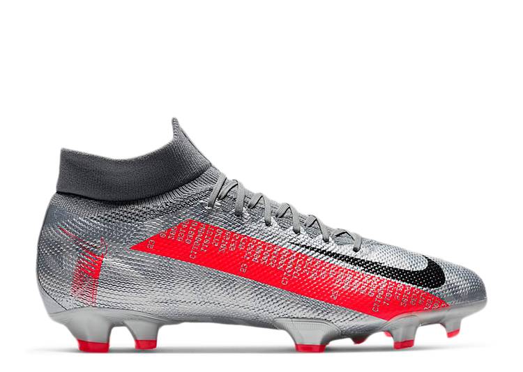 ナイキ NIKE プロ 灰色 グレー レーザー クリムゾン 黒色 ブラック 'METALLIC CRIMSON' スニーカー メンズ 【 LASER NIKE MERCURIAL SUPERFLY 7 PRO FG GREY METALLIC BOMBER PARTICLE CRIMSON BLACK 】