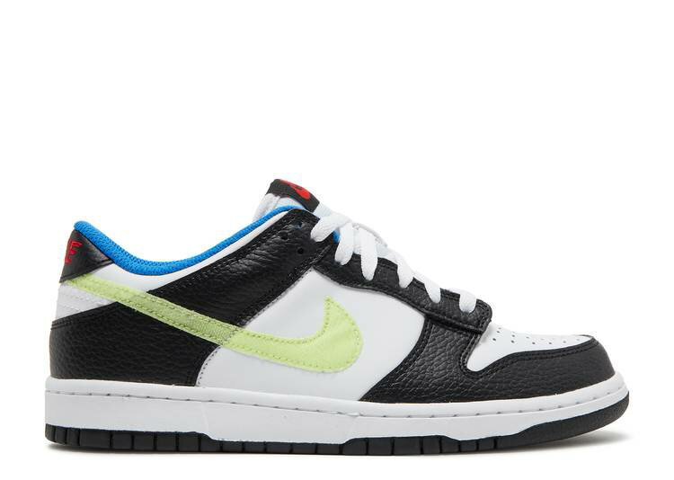 【 NIKE DUNK LOW GS 'WHITE LIGHT LEMON TWIST' / WHITE BLACK SIGNAL BLUE LIGHT 】 ダンク 白色 ホ..